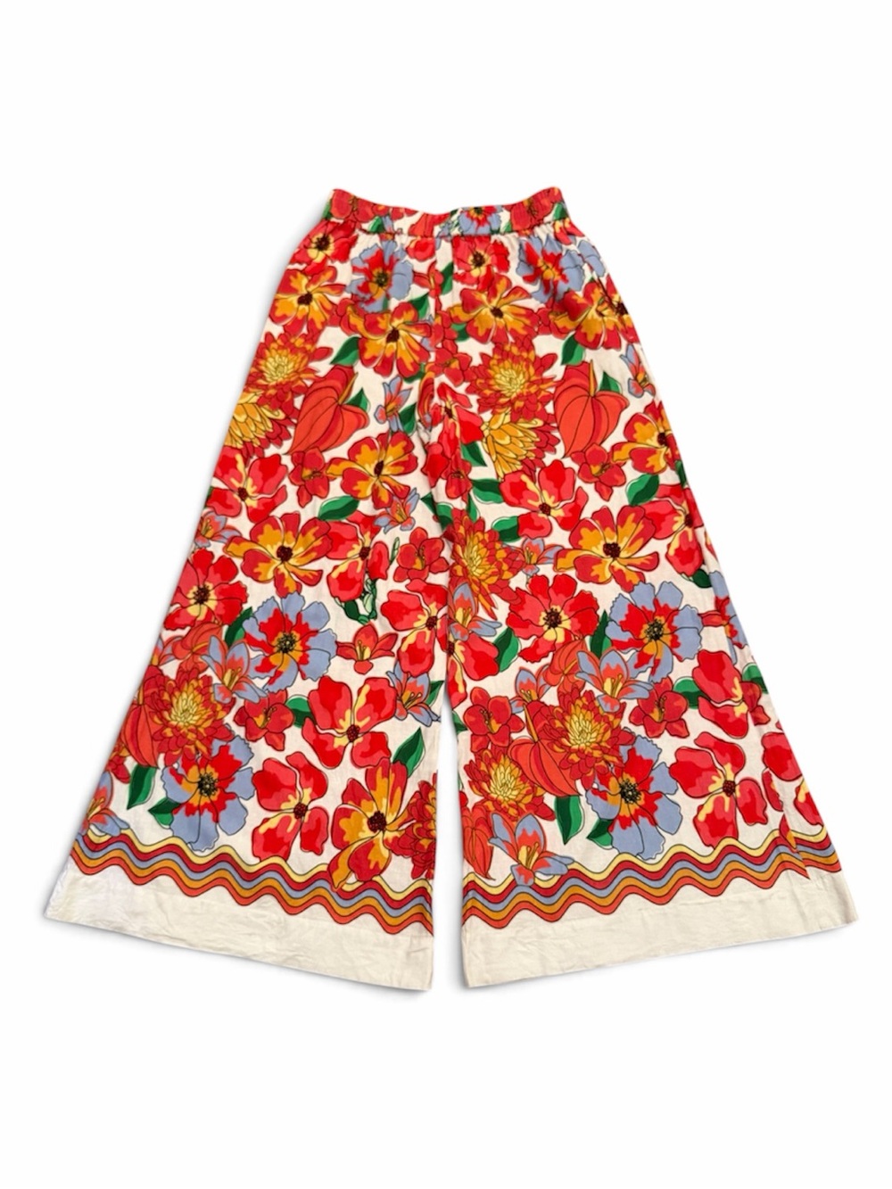 Farm Rio x Anthropologie Floral Linen Pants Women’s M - Picture 2 of 16